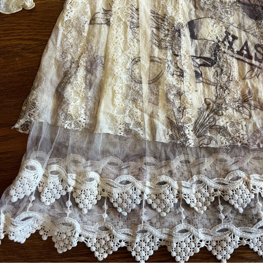 Origami lace boho cowgirl dress western L Nashville - Picture 2 of 8